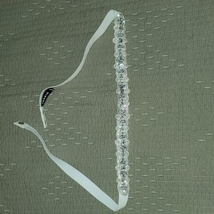 Torrid Stretch Belt in White with rhinestones and pearls